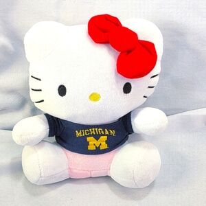 Michigan Wolverines Hello Kitty Cat Plush Toy Pennington Bear 9 Inch 2017